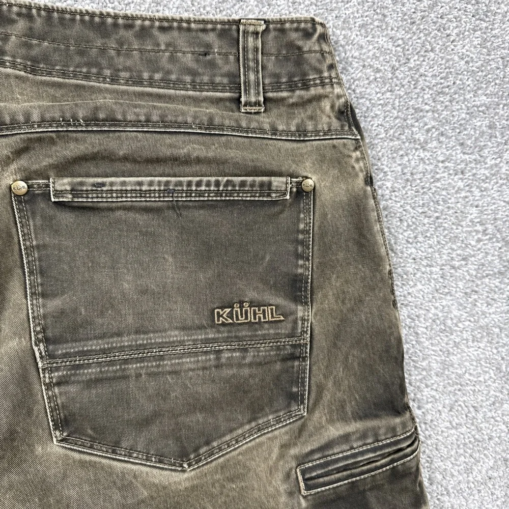 KUHL RYDR Vintage Patina Dye Pants Men's 38x32 Brown Outdoor Hiking Canvas